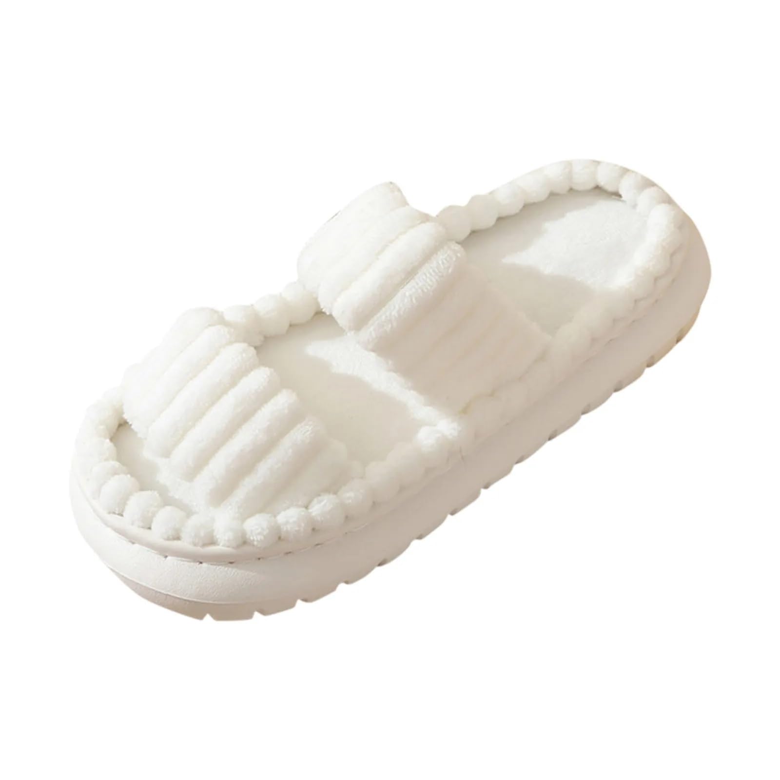 Pantuflas de casa for Mujer con Puntera Abierta y Suela de Lino Cruzada, Chanclas de baño Antideslizantes con Suela de Lino. para Uso Doméstico(Black,44)