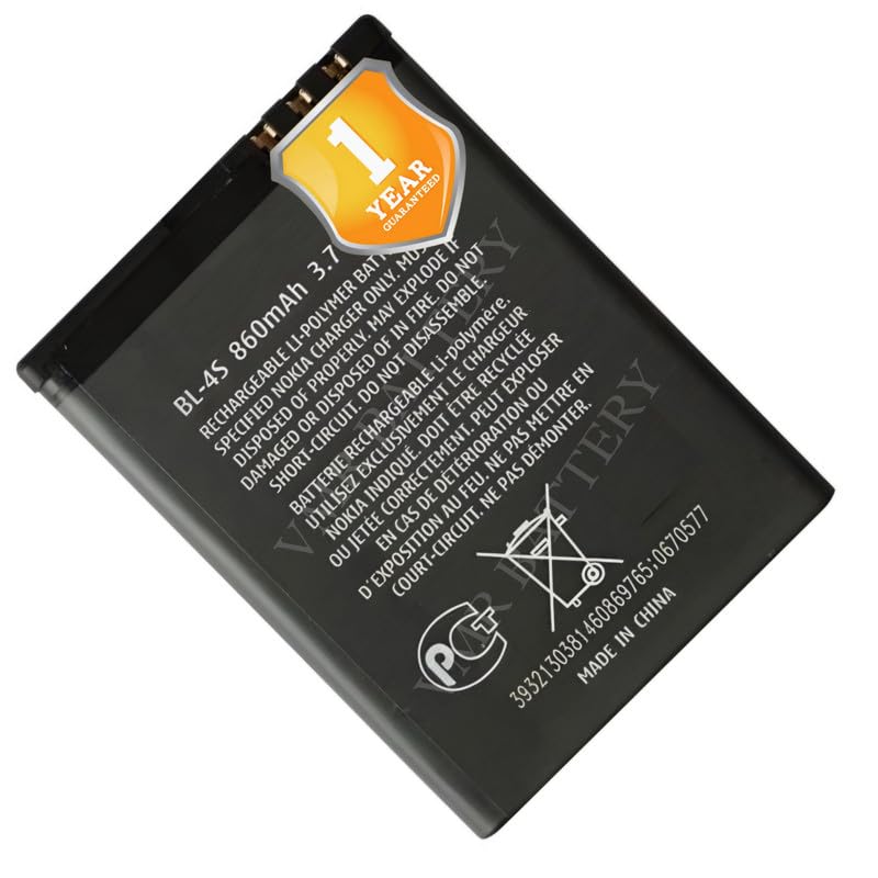 Image of Original BL-4S Battery Compatible for Nokia X3-02 - (860mAh) - 1 Year Warranty K7