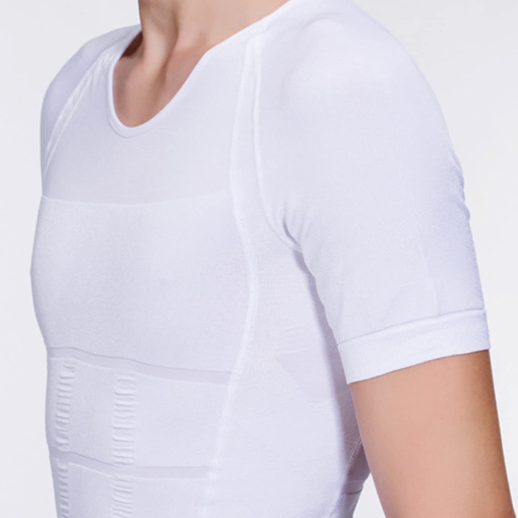 WBYSFR Hi Compression Shapewear Tank Tank dla mężczyzn, Elastyczna koszula z krótkim rękawem - Trening