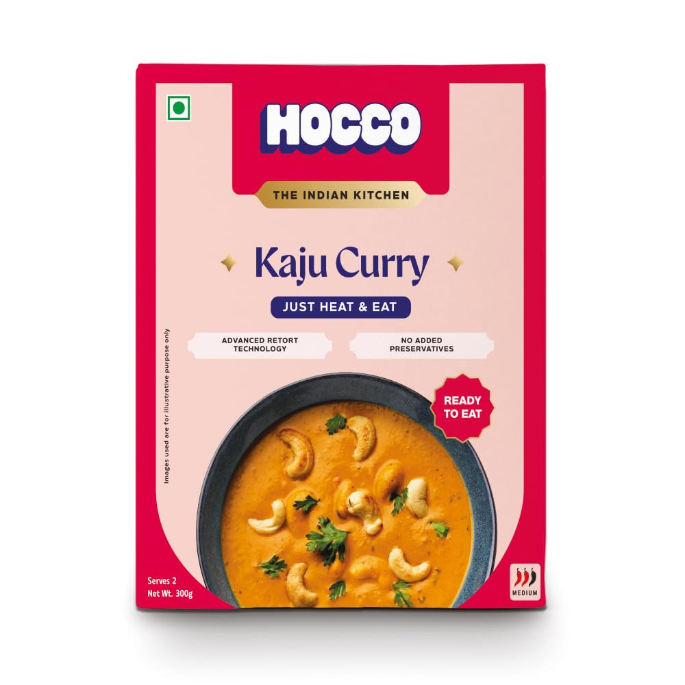 HOCCO Kaju Curry Ready to Eat | Just Heat and Eat | Pure Veg Indian Food | No Added Preservative & Colours | Meal Ready in 5 Minutes | Microwave-Able Serve 2 300gm (B0DB7SYKFN) Amazon Price History, Amazon Price Tracker