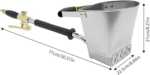 Miniatura 2 de Paquete de 2 pistolas pulverizadoras de cemento, pulverizador de mortero horizontal de 7 bar con tolva de 0.79 galones para enlucido de pared,