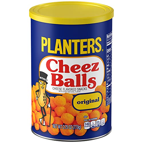 Image of PLANTERS Original Cheez Balls Cheese Flavored Snacks, 2.75 oz Canister (Pack of 12)