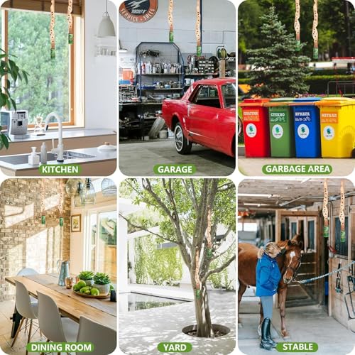 BTORER Fly Paper Strips, 8Pcs Flies Ribbon Sticky Traps Effective Flying Catcher Sticky Flies Traps Ribbon Fly Strips Indoor Catcher for Flying Insects, Gnat, Insect, Mosquito Indoor Outdoor - Image 3