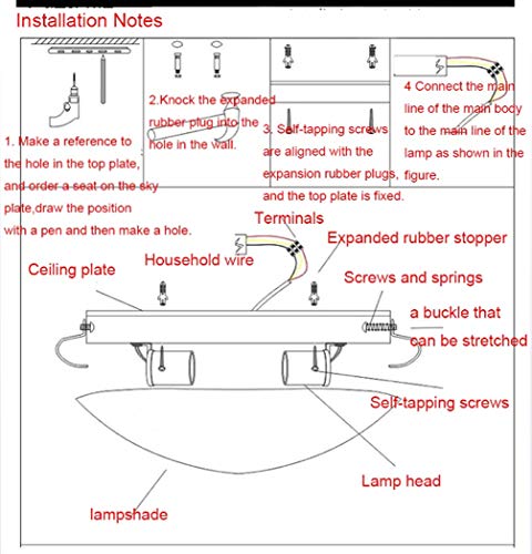 Plafond light rétro E27 et lampe pastorale 12W pour couloir élégant