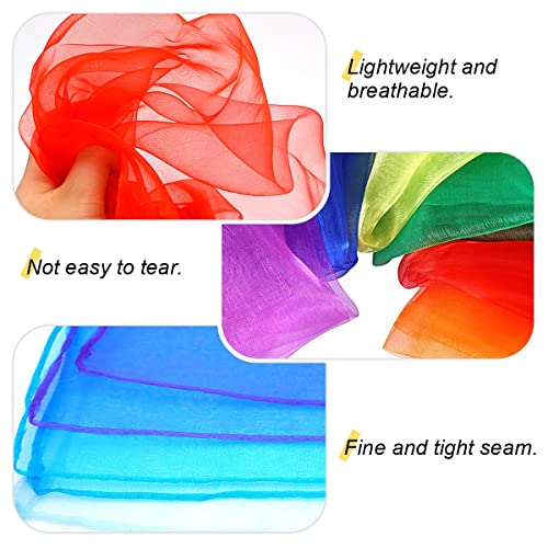 Luriseminger 30 Stück Jongliertücher, Bunte Tücher in 15 Farben, Tanz Tücher für Babys Kinder und Erwachsene - 60 x 60cm – Bild 5