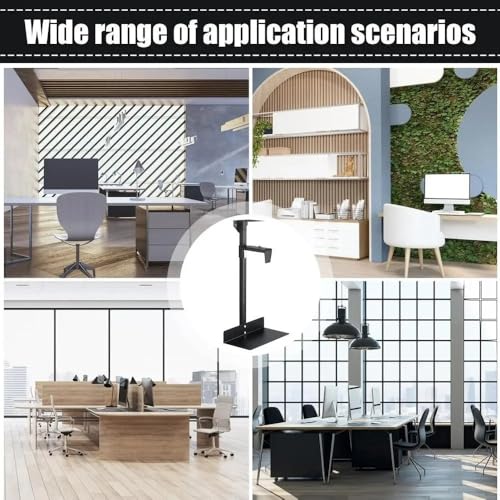 Soporte para CPU ajustable de acero para montaje debajo del escritorio o en pared, carga máxima 55 lbs miniatura 4