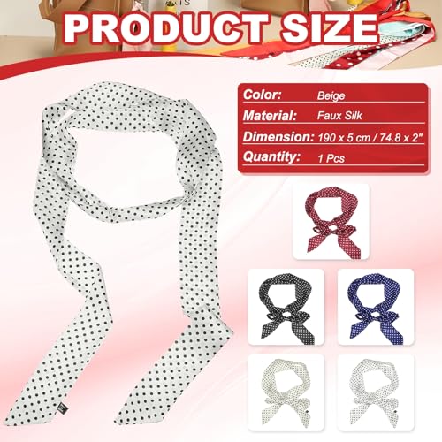 Long Neckerchief Stylish Ribbon Scarf Skinny Scarf2