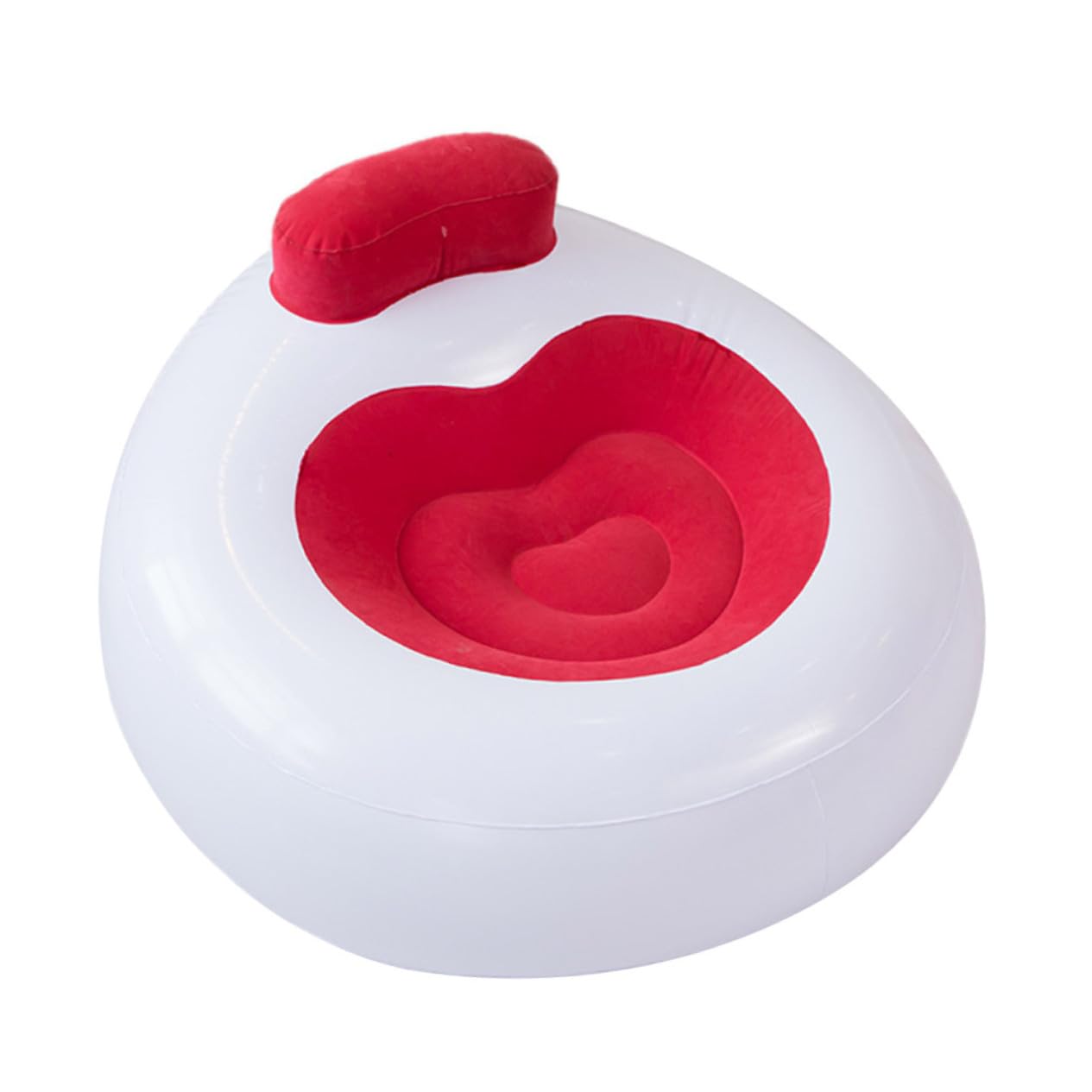 ORFOFE Sillón Inflable Portátil Rojo con Respaldo Plegable para Exteriores Ligero y Duradero para Camping Playa Festival y Parque