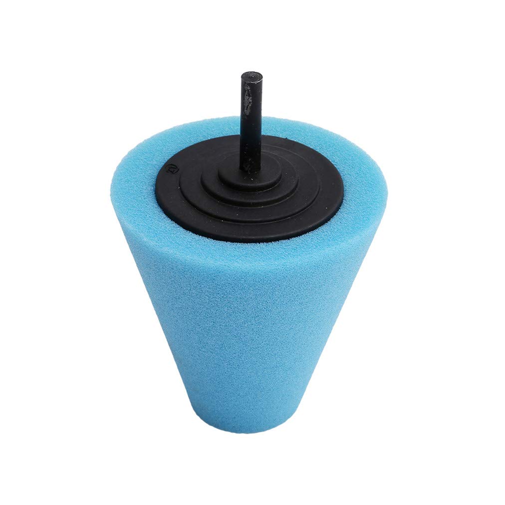 Sevenfly Wheel Sponge Buffing Polishing Cone for Automotive Car Wheel Hub Care Metal Polish Buffing Polishing Ball(Blue)