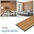 Art3d 4 Pieces 94.5" x 7.9" Acoustic Slat Wood Wall and Ceiling Panels,Fluted Modern Sound Absorbing Panels, Teak