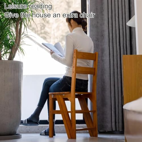 Silla plegable para biblioteca en madera de pino natural y estructura robusta 7