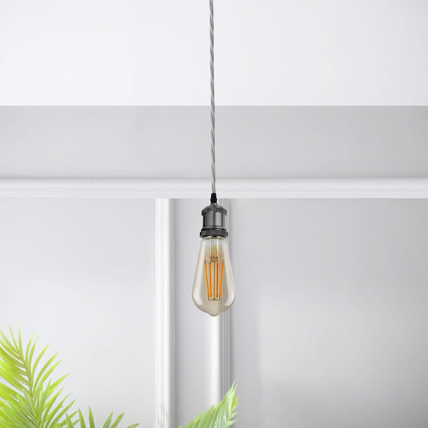 LEDSone 3 Core Gold Flex Twisted Cable, 5M Electrical 16.4FT Vintage Braided Flex Cable Fabric Cloth Covered Lamp Cord Electrical Wire for Pendant Lights Lighting Appliances