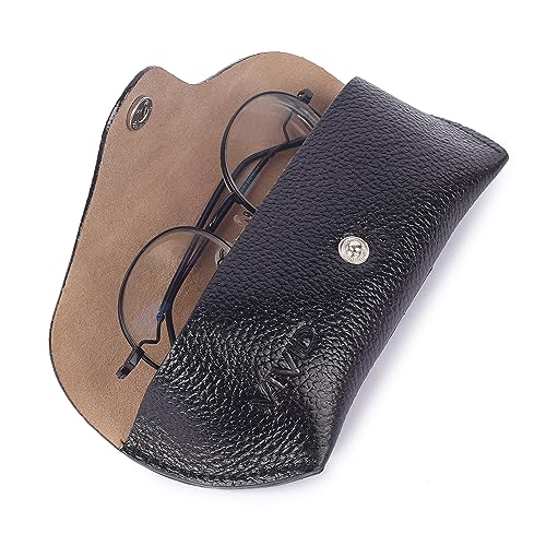 Image of Unisex Lightweight Specs Snap Button Eyewear Dabbi Leather Soft Case Cover
