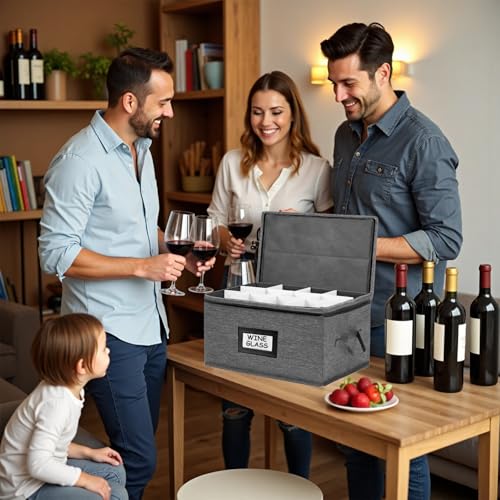 HURZMORO Wine Glass Storage 2-Pack