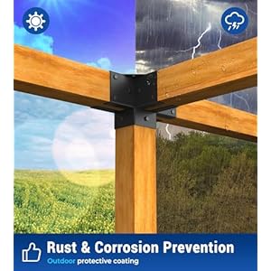 Pergola Brackets 6x6 for 6-Leg Advanced with Beam, 3 Way Brackets (4PCS) & 4 Way Brackets (2PCS) & 6x6 Post Base (6PCS), Outdoor Garden Big 6x6 Pergola Patio Frame Kit Pergola Brackets 6×6 for 6 Leg Advanced with Beam 3 Way Brackets 4PCS 4 Way Brackets 2PCS 6×6 Post Base 6PCS Outdoor Garden Big 6×6 Pergola Patio Frame Kit