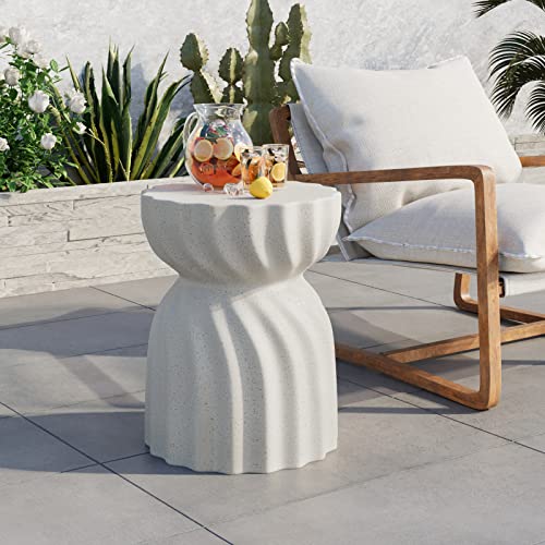 Cosiest Outdoor Side Table, Concrete Contemporary Lightweight Accent Side Table thumb #1