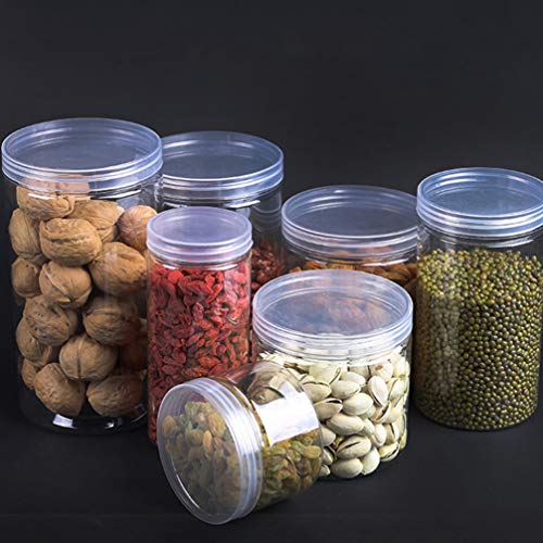 FRCOLOR 10 Peças de Plástico De Armazenamento De Alimentos Hermético Jar Clara Recipiente De Cereais