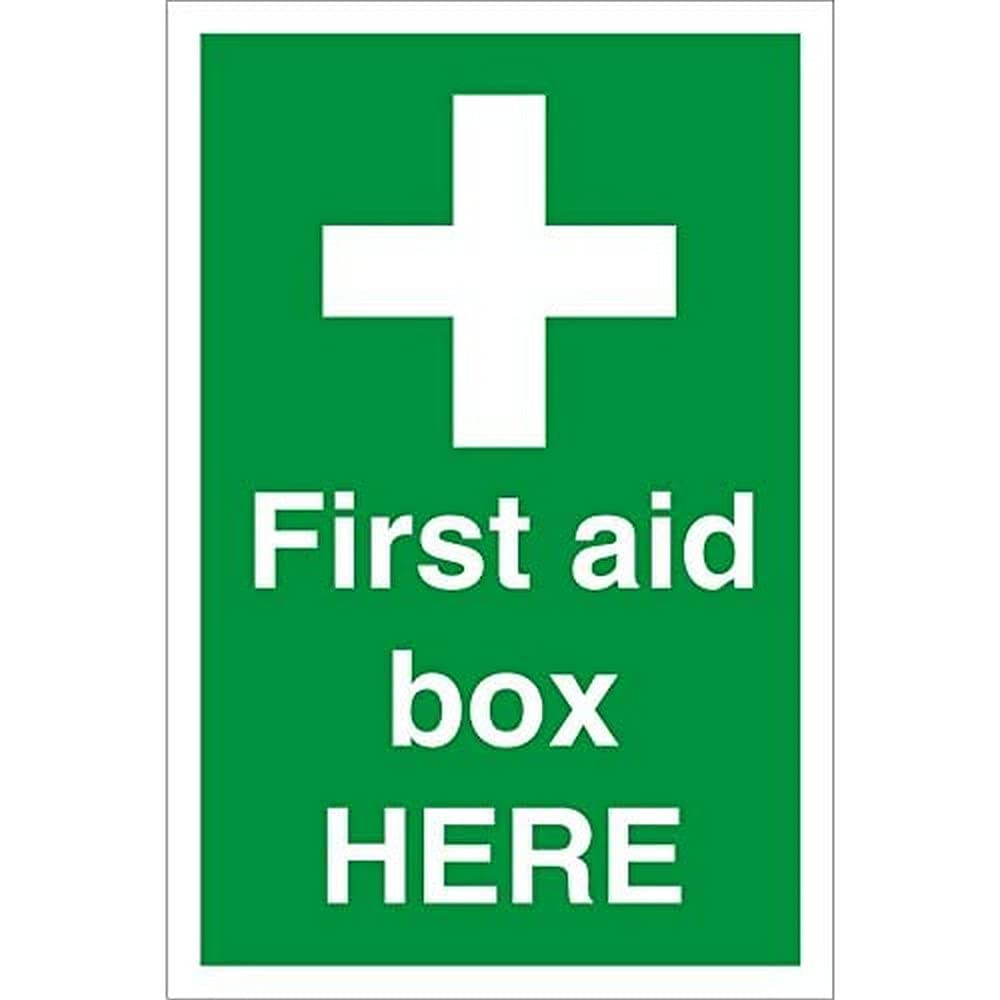 First Aid Sign First Aid Box Freestanding PVC (Polyvinyl Chloride) 30 x 20 cm