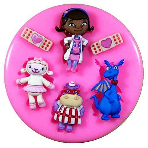 Doc McStuffin Molde de silicona para la torta de Decoración Pastel de Cupcake Toppers Glaseado Sugarcraft Tool por Fairie Blessings
