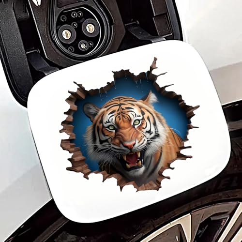 Vinilos Decorativos 3D Tigre Rompiendo Pared, Pack de 2 miniatura 2