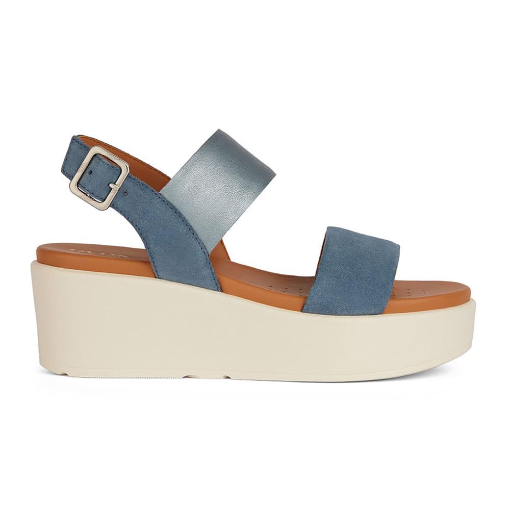 Geox Women's D Xand 2.2s A Wedge Sandal, Avio, 5 UK