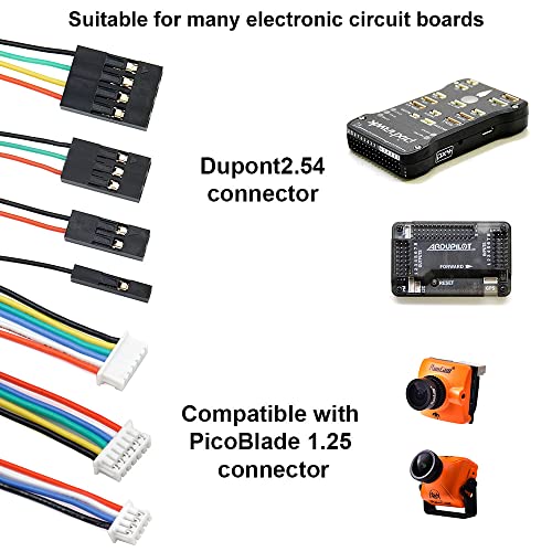 Kit de conectores PB1.25 a Dupont 2.54mm con cables 20cm miniatura 5