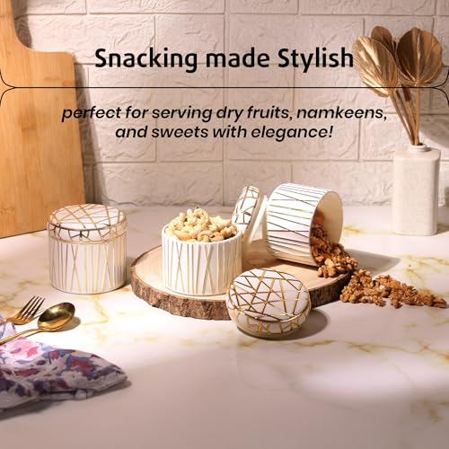 Image of SELVEL Airtight Storage Containers | BPA-Free, Food-Grade, Unbreakable Polypropylene | Multipurpose for Kitchen & Pantry | Space-Saving & Durable - Set of 3 (450ML Each) (Classic White)