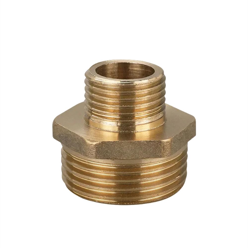 Accesorio de boquilla hexagonal para tubería de latón, 1/8", 1/4", 3/8", 1/2", 3/4", 1", conector de adaptador rápido con rosca macho para agua, aceite y gas, 1 l2 a 1, 10 piezas