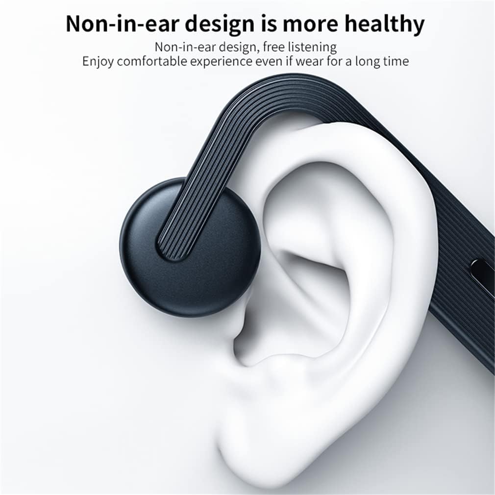 YODZ Air Conduction IP56X Waterproof Sweatproof Sport Bluetooth 5.0 Headset Wireless 9D Stereo Sound Sports Headphones with Mic, for Sports and Games