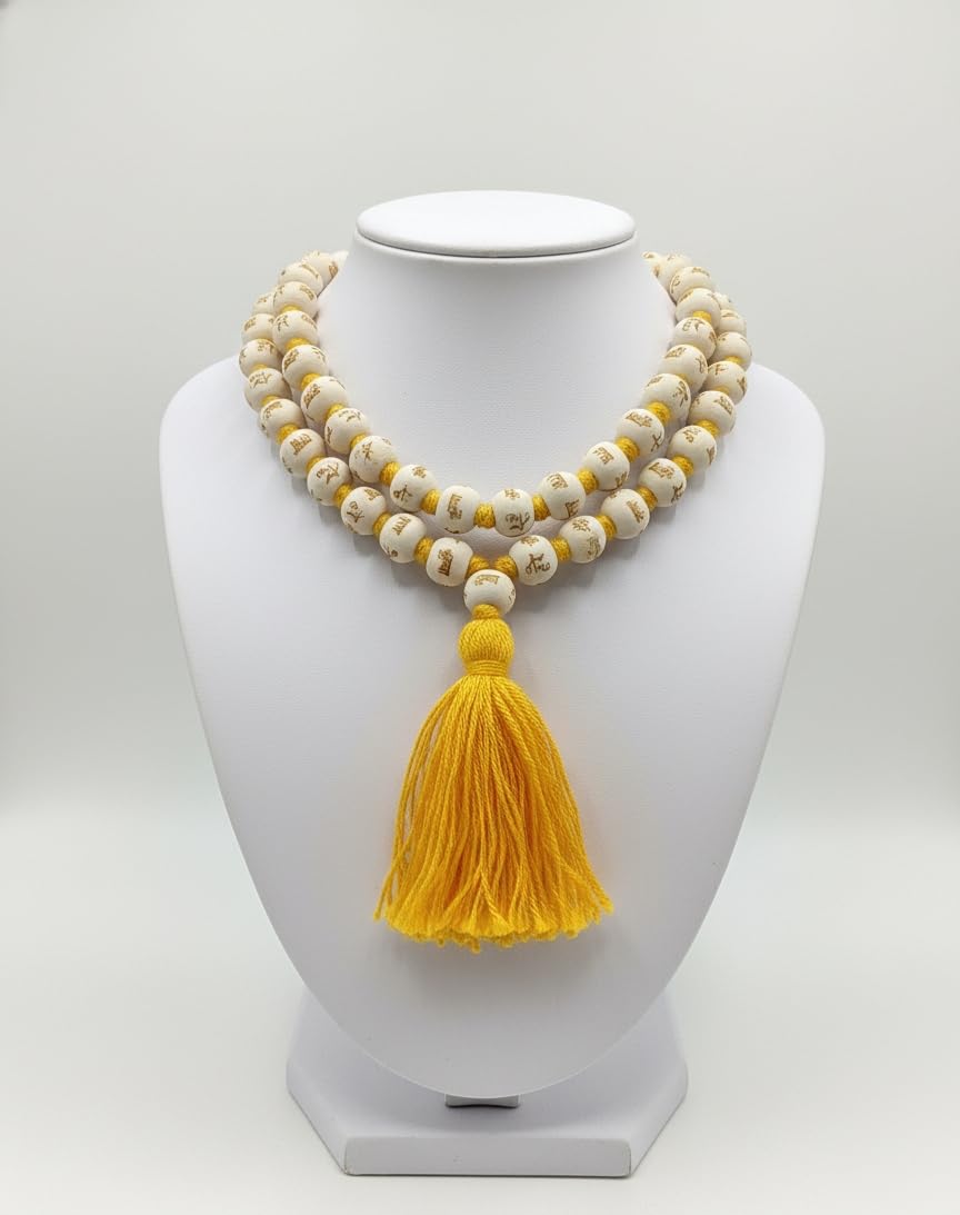 Pure Tulsi Hare Ram Japa Mala 108+1 Beads | 9mm Original Tulsi Wood Mala for Meditation & Chanting | Handmade ISKCON Style Spiritual Rosary | Natural Tulsi Mala for Men & Women-image-35
