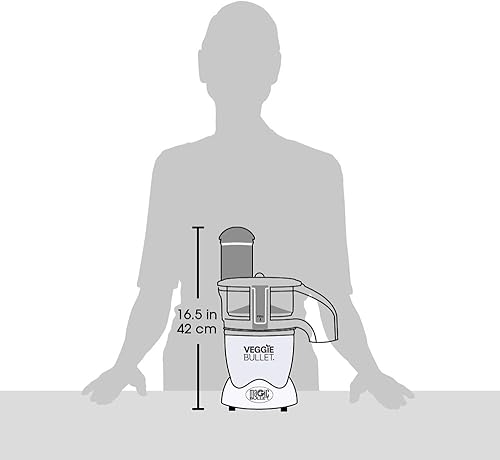 Miniatura 6 de Cortadora en espiral y procesador de comida eléctrico Veggie Bullet, plateado