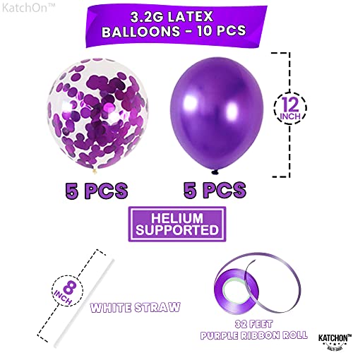 Image of We Are So Proud of You Balloons Banner - 16 Inch, Pack of 27 Graduation Decorations 2026 | Congratulations Banner with Latex Balloons for Purple Graduation Decorations Class of 2026 - KatchOn