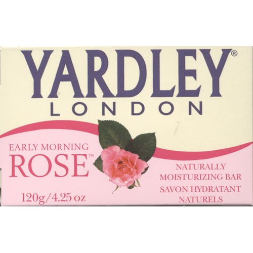 Yardley Naturally Moisturizing Bar, Early Morning Rose 4.25 oz Each (3 Pack)