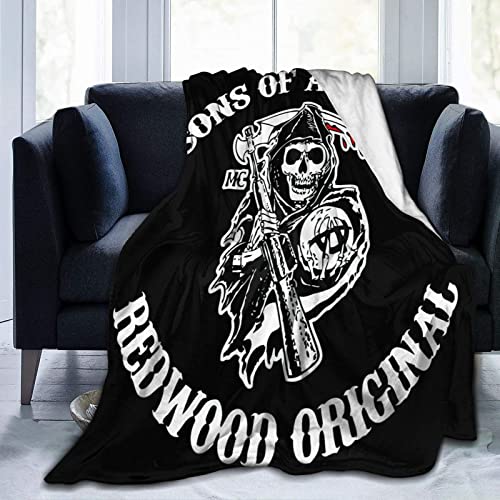 Sons of Anarchy Super Doux Bande Dessinée Sublimation Couverture Couverture en Flanelle Couverture Lit pour Enfants Et Adultes Chambres Décoration 150 x 200CM