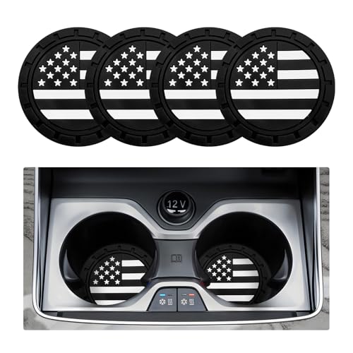 4 PCS Portavasos para Auto con Diseño de Bandera USA miniatura 1