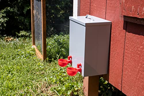 Hydration Station 2.0: Rentacoop's 2-Gallon Metal Waterer Chickens/Pigeon/Quail Etc. #TOP1
