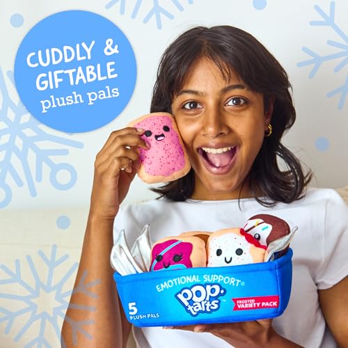 Image of Pop-Tarts Emotional Support by Relatable, Snack-Inspired Pals, Full of Bite-Sized Plushies and Cute Stuff, Unexpected Funny Gifts for Loved Ones, Includes 5 Plush Pals with Plush Box