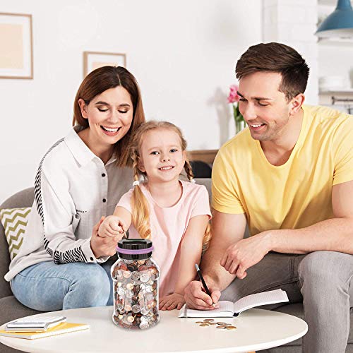 image for GIFTiz Large Digital Coin Counting Money Saving Jar Change Counter Pig