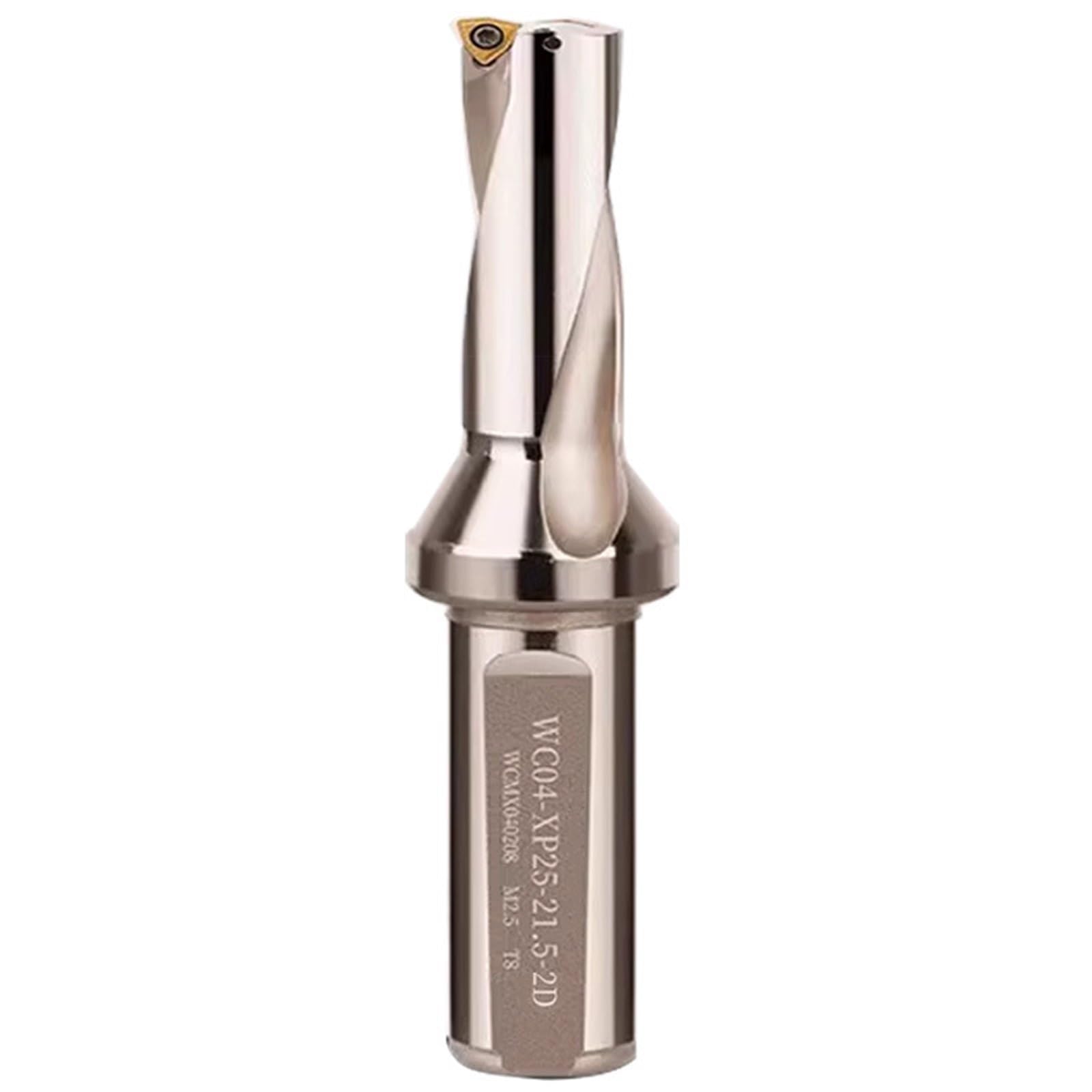 WC U-Drill 2D-Bohrer mit Doppeltem Durchmesser, 8,5 mm-50 mm, Interne Kaltwasserspritz CNC Drehmaschine (Farbe : 44mm, Größe : 2D)