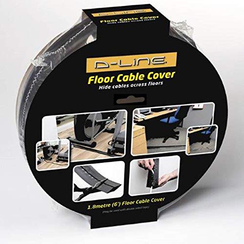 D-Line 6 Foot Floor Cord Cover, Cable Protector Case Pack, Cc-1/3Pk, Protect Cords And Prevent Trip Hazards, Black (Pack Of 3) #TOP5