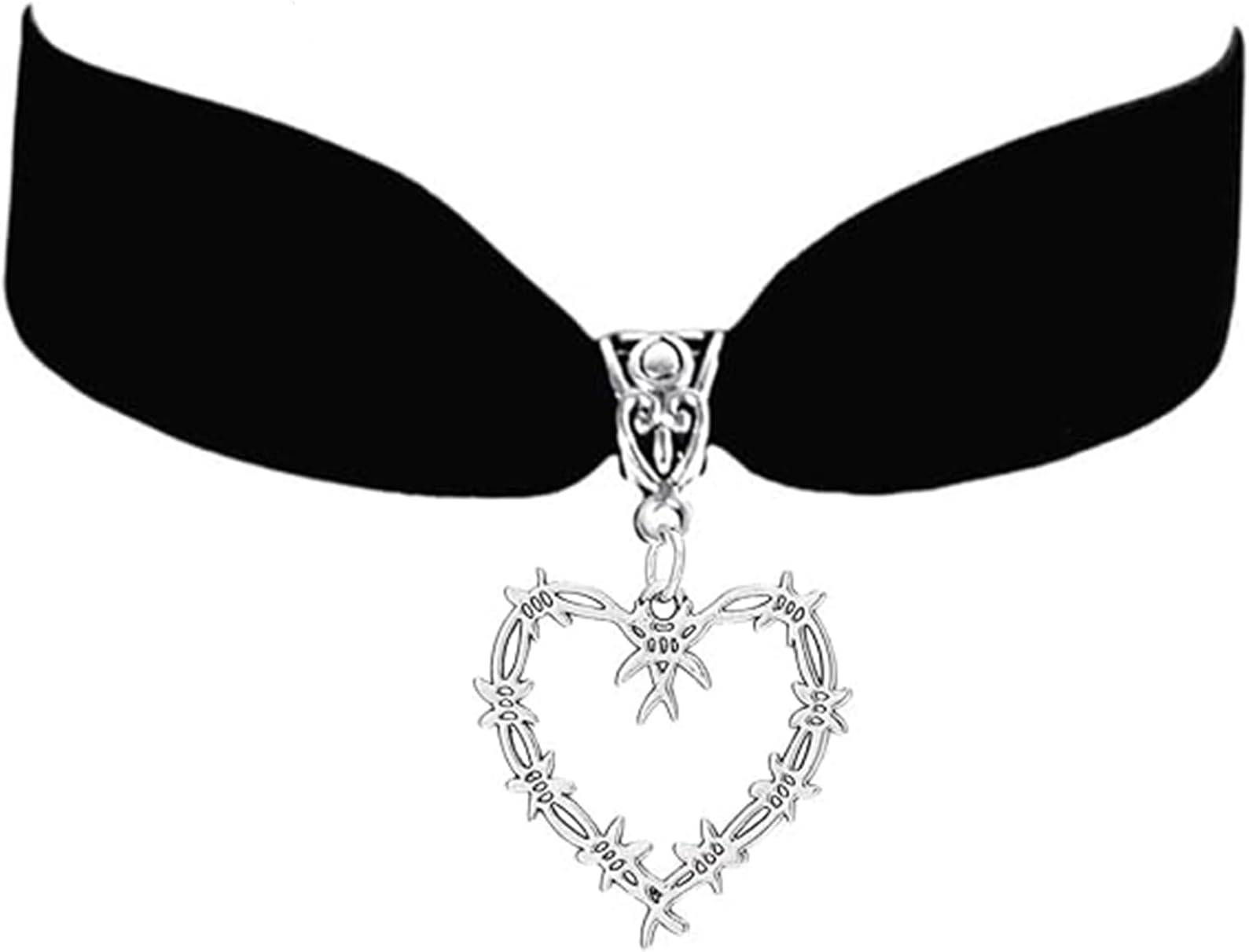 INTIMATE LOVER Bichota Heart Thorns Earrings Necklace Choker Set for Women Gothic Stainless Steel Jewelry Sets for Girls