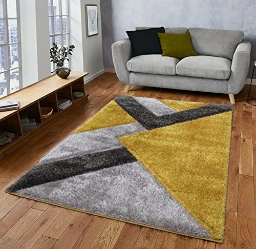 Image of Handmade Shaggy Pure Microfiber Smooth & Anti-Skid Carpets for Bedroom & Living Room, 2 inch Thickness Size- 5X7 Feet