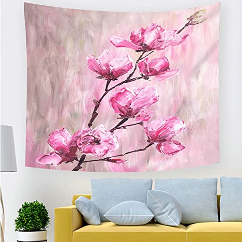 Tapiz de pared para transformar habitaciones aburridas con diseño floral rosa 150x130 4