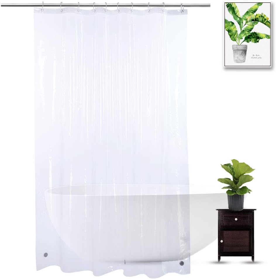 Shower Curtain Liner 60 x 72, Stall Clear Shower Liner for