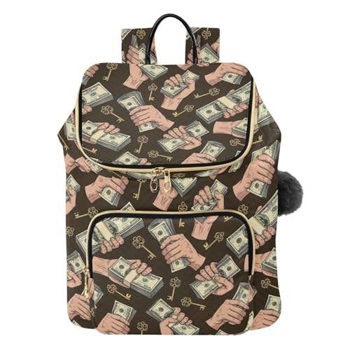 Jinhinox Money Black Travel Backpack Large Laptop Backpacks