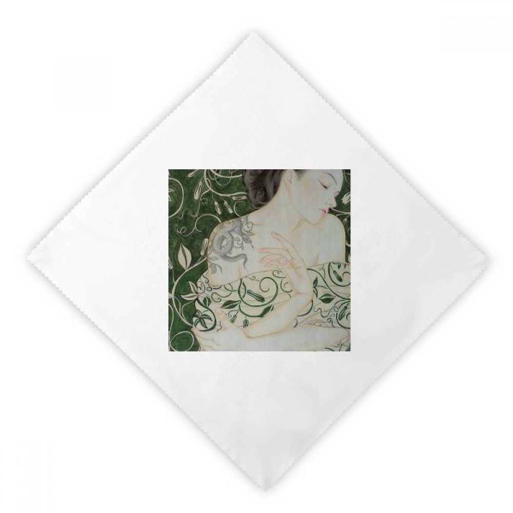 Serviettes en tissu lavables anti-gaspillage, motif serpent aquarelle pour table propre