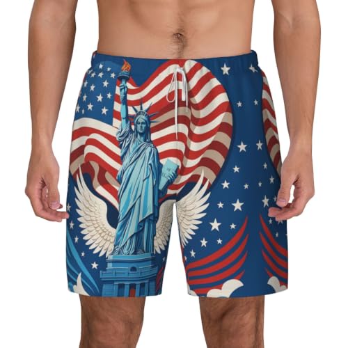 Bañador para hombre de la Estatua de la Libertad, traje de baño de verano, playa, surf y senderismo