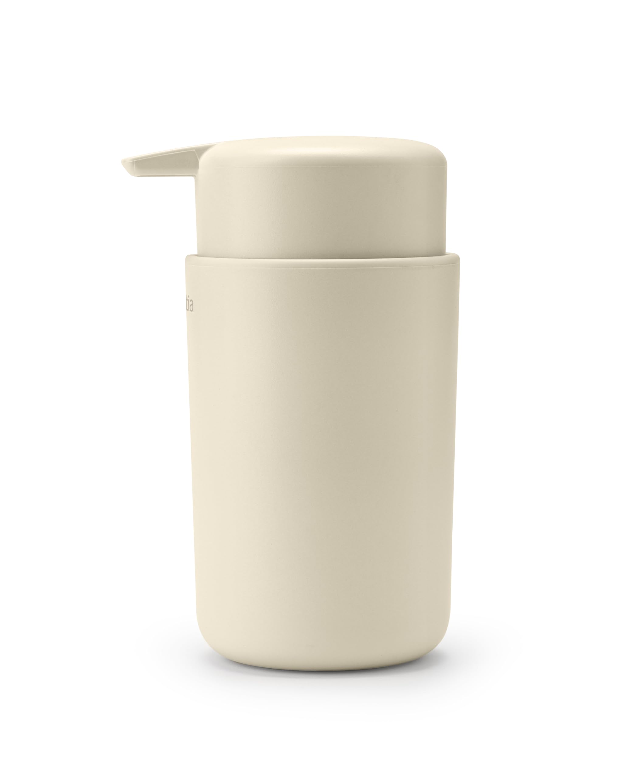 Brabantia - ReNew Dozownik Mydła w Płynie 250 ml - Mechanizm Niekapiącej Pompki - Łatwe Uzupełnianie - Zdejmowany Uchwyt - Antykorozyjny - Stylowe Akcesorie Łazienkowe - Soft Beige