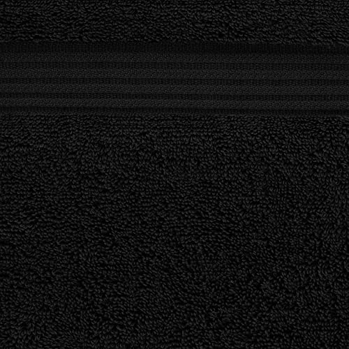 Cotton Paradise Washcloths For Bathroom, 13 X 13 Inch 100% Turkish Cotton Towels Soft Absorbent Luxury Washcloths, Small Hand Face Towels, Black Washcloths #TOP2