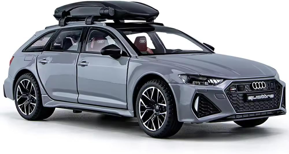 1/24 Big RS6 Car Toy Metal Pull Back Diecast Car with Openable Door and Sound Light, Gifts Toys for Kidsใ Colors as Per Stock ใ